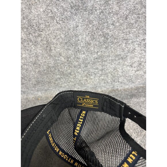 Pendleton Glacier National Park Hat Cap Snap Back Trucker Rope Mens Black White - Picture 5 of 5